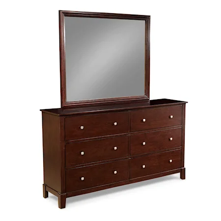 Contemporary Dresser and Mirror Combo